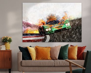 Mazda 787B by Theodor Decker on canvas, poster, wallpaper and more
